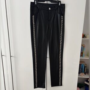 Black Studded Pants
